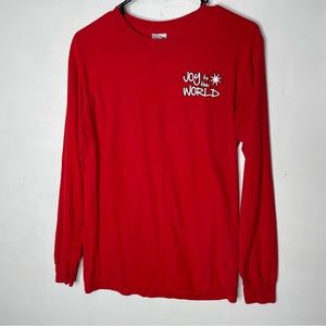 Gildan Brand Joy to the World Christmas long sleeve t-shirt